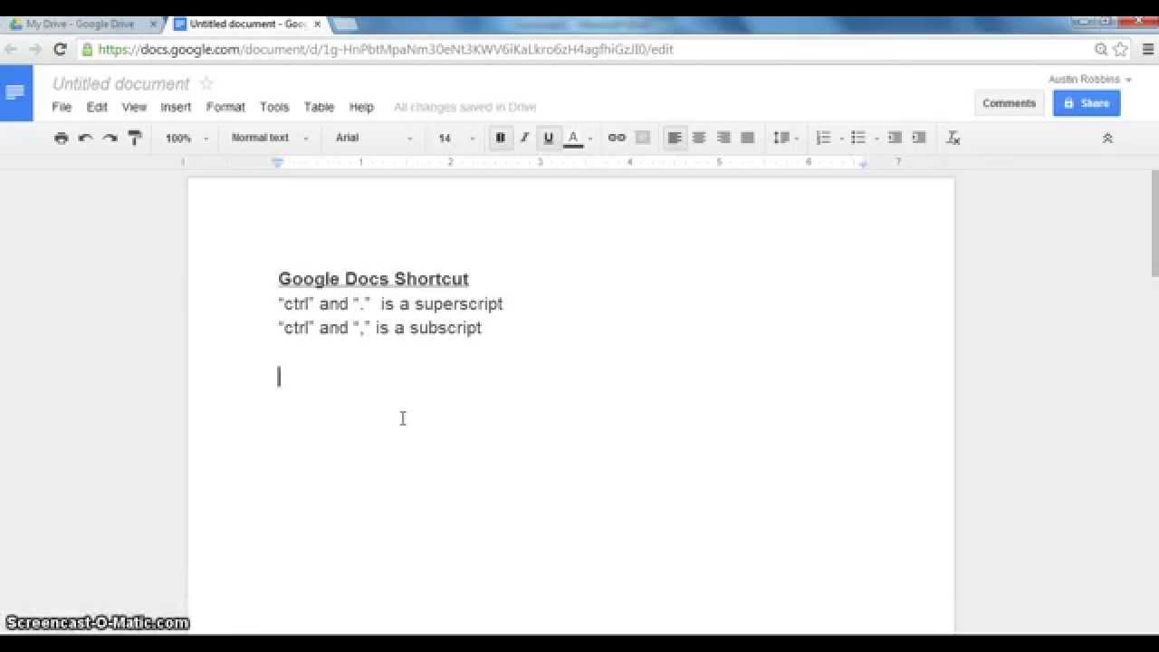subscript in google sheets for mac